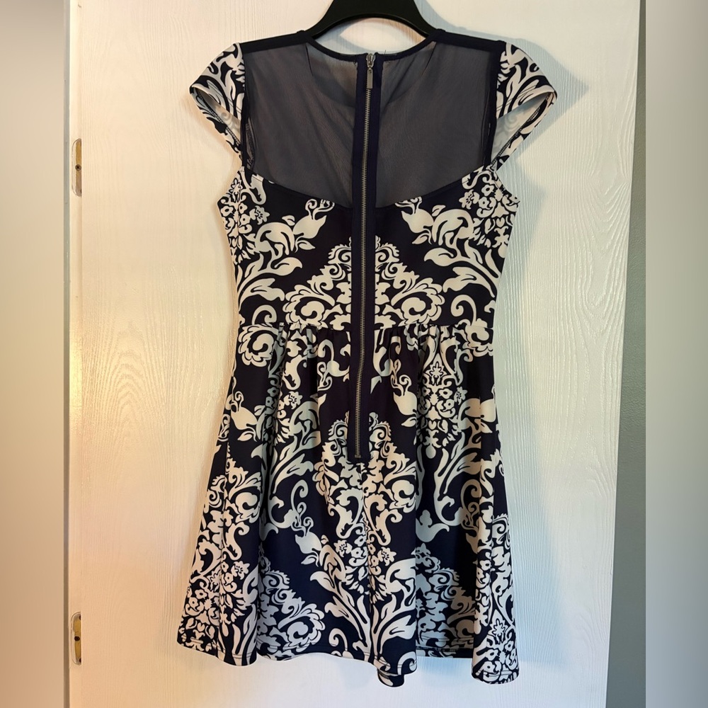 B Darlin Navy Lace Dress - Picture 2 of 3